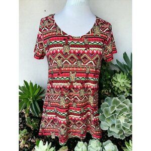 Lularoe Classic Tee Ladies short sleeve Scottish Terrier Christmas Themed XS